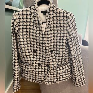 Ann Taylor double breasted tweed blazer NWT